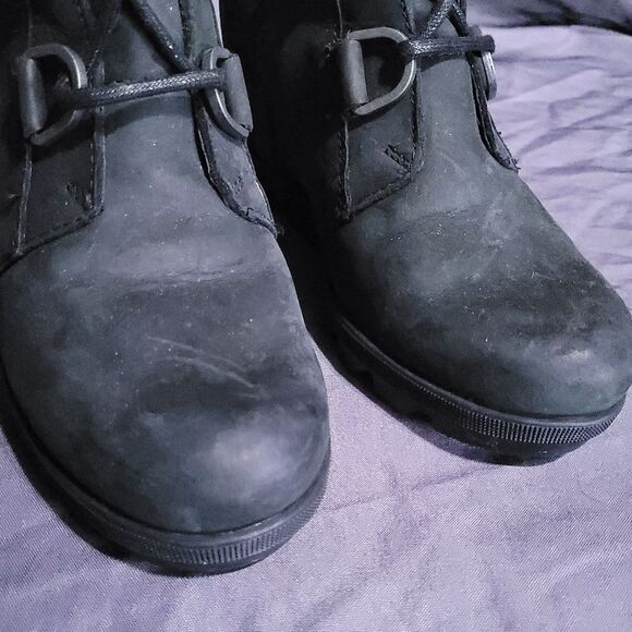 Sorel Joan of Arc II Wedge Boots Black Womens 6.5 - Picture 10 of 10